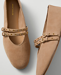Weekend Studded Suede Mary Jane Flat carousel Product Image 2