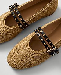 Weekend Studded Straw Mary Jane Flat carousel Product Image 2