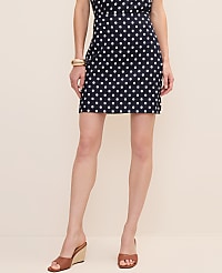 Polka Dot A-Line Skirt in Linen Blend carousel Product Image 2