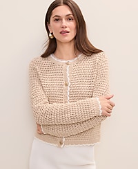 Scalloped Trim Cardigan carousel Product Image 1