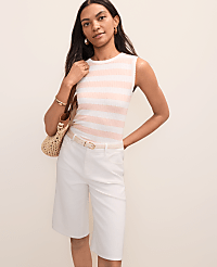 Weekend Striped Pointelle Tank carousel Product Image 1