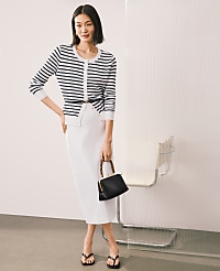 The Column Midi Skirt in Linen Blend carousel Product Image 5