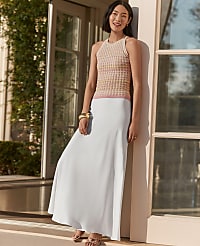 Petite Bias Flare Maxi Skirt carousel Product Image 6