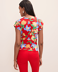 Petite Floral Tie Waist Tee carousel Product Image 2
