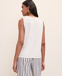 Mixed Media Button Down Top carousel Product Image 2