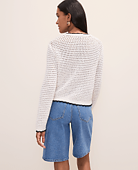 Scalloped Trim Cardigan carousel Product Image 2
