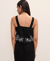 Embroidered Square Neck Tank Top carousel Product Image 2