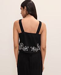 Petite Embroidered Square Neck Tank Top carousel Product Image 2