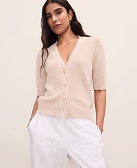 Starfish Button Elbow Sleeve Cardigan carousel Product Image 1