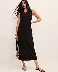 Petite Collared Halter Sweater Dress carousel Product Image 1