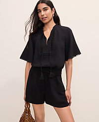 Smocked Bobble Trim Blouse carousel Product Image 1