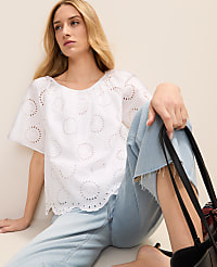 Weekend Eyelet Scalloped Top carousel Product Image 3
