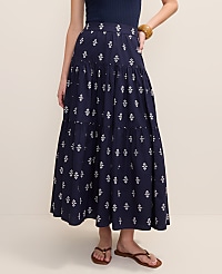 Weekend Tiered Full Skirt in Geo Print carousel Product Image 2
