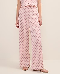 The Side Zip Wide-Leg Pant in Geo Satin carousel Product Image 2