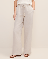 Weekend Easy Fit Wide-Leg Pant in Linen Blend carousel Product Image 2