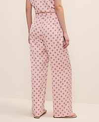The Side Zip Wide-Leg Pant in Geo Satin carousel Product Image 3