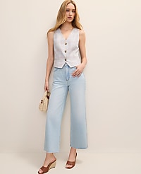 The Petite Tailored Vest in Plaid carousel Product Image 3
