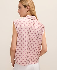 Geo Collared Satin Blouse carousel Product Image 2
