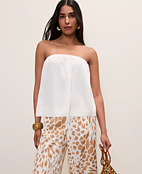 Strapless Top in Satin carousel Product Image 1