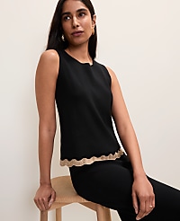 Metallic Trim Sweater Shell carousel Product Image 3