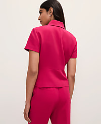 The Collared Jacket in Fluid Crepe carousel Product Image 2