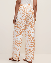 Easy Wide-Leg Pant in  Animal Print Satin carousel Product Image 3