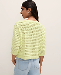Pointelle Boatneck Sweater carousel Product Image 2