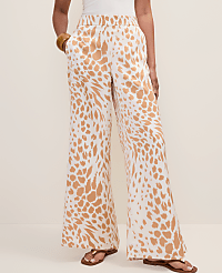Easy Wide-Leg Pant in  Animal Print Satin carousel Product Image 2