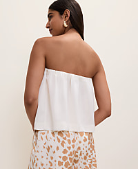 Strapless Top in Satin carousel Product Image 2