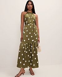 Polka Dot Tiered Maxi Dress carousel Product Image 1
