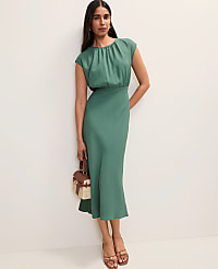 Gathered Midi Dress carousel Product Image 1