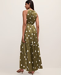 Petite Polka Dot Tiered Maxi Dress carousel Product Image 2