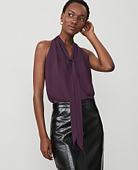 Petite Tie Neck Halter Top carousel Product Image 1