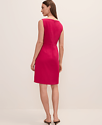 The Petite Boatneck Dress in Fluid Crepe carousel Product Image 2