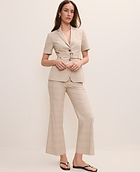 The Petite Jayne Crop Trouser in Plaid carousel Product Image 1