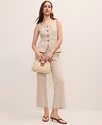 The Square Neck Tailored Vest in Plaid carousel Product Image 3