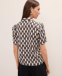 Petite Geo Button Down Shirt carousel Product Image 2