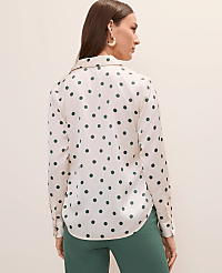 Dotted Satin Modern Shirt carousel Product Image 2