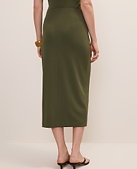 Hardware Embellished Wrap Midi Skirt carousel Product Image 3