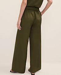 The Petite Easy Wide-Leg Pant in Linen Blend carousel Product Image 3