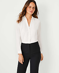 Petite Satin Essential Shirt carousel Product Image 2