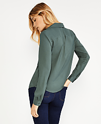 Petite Satin Essential Shirt carousel Product Image 2