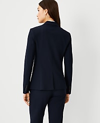 The Petite Long Two Button Blazer in Seasonless Stretch carousel Product Image 3