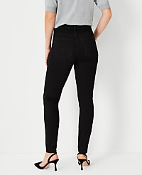 Petite Mid Rise Skinny Jeans in Jet Black Wash - Curvy Fit carousel Product Image 2