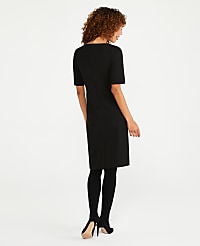 The Petite Square Neck Sheath Dress in Seasonless Stretch carousel Product Image 2