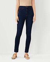 Petite Sculpting Pocket Highest Rise Skinny Jeans in Classic Dark Indigo Wash carousel Product Image 1