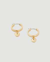 Enamel Heart Lock Huggie Earrings carousel Product Image 1