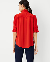 Ruffle Collar Shirt carousel Product Image 2