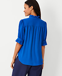 Ruffle Collar Shirt carousel Product Image 2