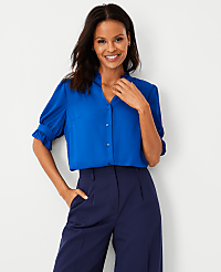 Ruffle Collar Shirt carousel Product Image 1